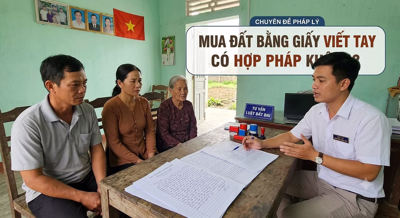 MUA ĐẤT BẰNG GIẤY VIẾT TAY CÓ HỢP PHÁP KHÔNG?