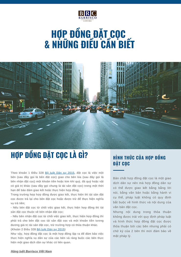HỢP ĐỒNG ĐẶT CỌC VÀ NHỮNG ĐIỀU CẦN BIẾT