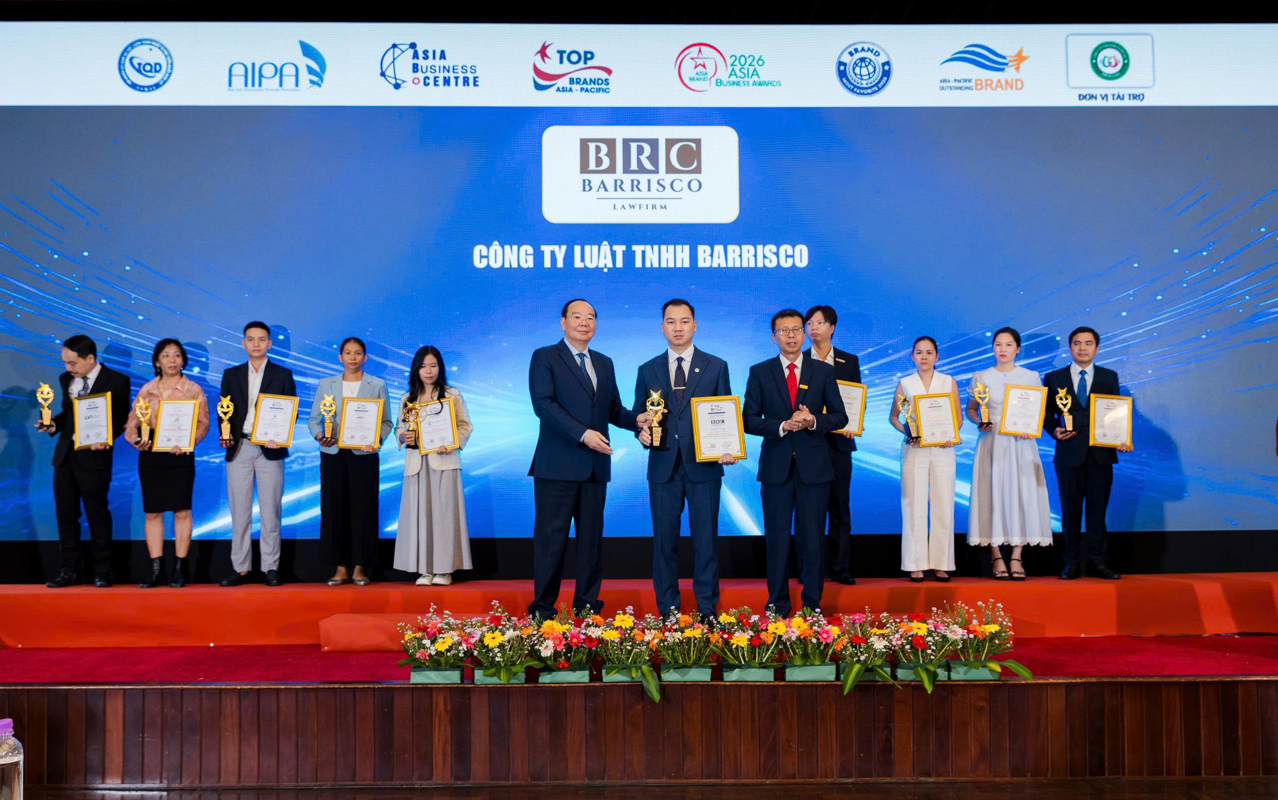 Luật Barrisco được vinh danh Top 10 công ty luật uy tín hàng đầu tại Top Brands Asia-Pacific 2026
